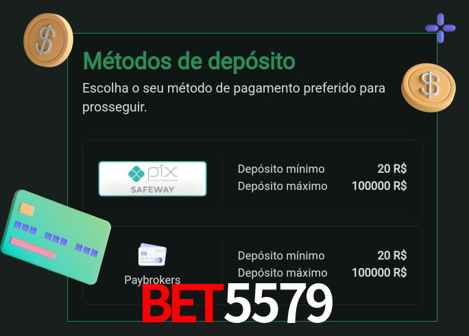 O cassino bet5579 oferece uma grande variedade de métodos de pagamento